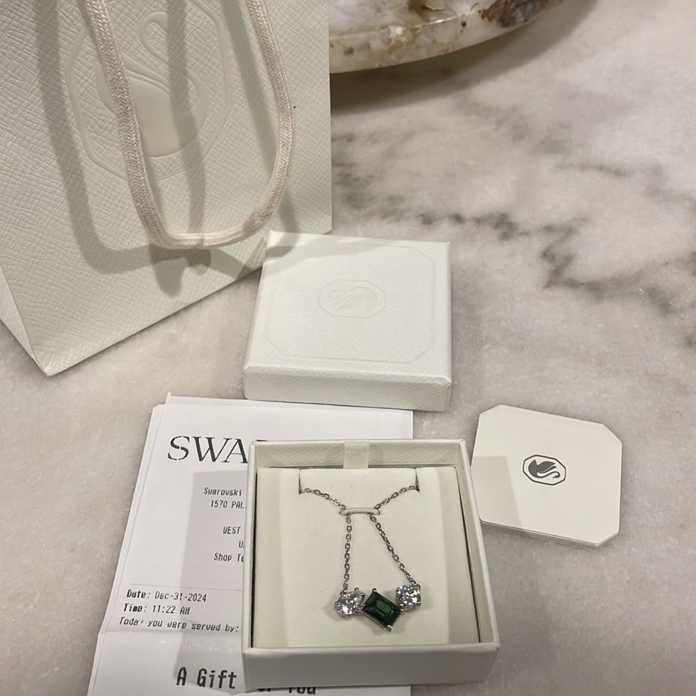 Swarovski Green White Pendant